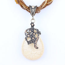 Load image into Gallery viewer, ZOSHI Blue natural crystal stone pendant necklace