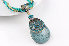 Load image into Gallery viewer, ZOSHI Blue natural crystal stone pendant necklace