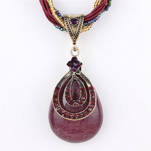 Load image into Gallery viewer, ZOSHI Blue natural crystal stone pendant necklace