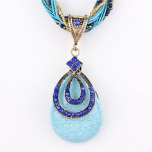 Load image into Gallery viewer, ZOSHI Blue natural crystal stone pendant necklace