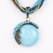 Load image into Gallery viewer, ZOSHI Blue natural crystal stone pendant necklace