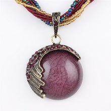 Load image into Gallery viewer, ZOSHI Blue natural crystal stone pendant necklace