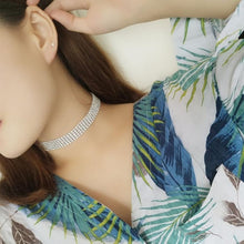 Load image into Gallery viewer, Women Full Shining Crystal Rhinestone Choker Necklace