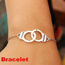 Load image into Gallery viewer, N2039 Handcuff Pendant Necklace For Women Men Steampunk Fashion Jewelry Lover's Collares FREEDOM Valentine's Day Gift HOT 2018