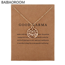 Load image into Gallery viewer, Fashion Jewelry New Arrived GOOD KARMA Buddha Lotus Pendant Necklace For Women Wholesale