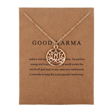 Load image into Gallery viewer, Fashion Jewelry New Arrived GOOD KARMA Buddha Lotus Pendant Necklace For Women Wholesale