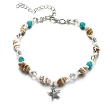 Load image into Gallery viewer, IF YOU Fashion Sea Turtles Imitation Pearls Starfish Charms Bracelets Anklets For Women Bohemian Summer Foot Chain Jewelry Gifts
