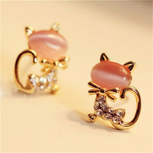 Load image into Gallery viewer, Hot Sell Fashion Earrings/Fashion jewelry/Lovely Rhinestone Cat Earrings Cute Cat Stud Earrings For Women Girls Gift