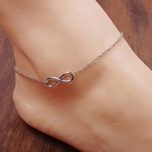 Load image into Gallery viewer, Women Forever Infinity Charm Anklet 8 Chain Ankle Bracelets On Leg Sexy Barefoot Sandal Beach Silver Gold Foot Jewelry For Girls