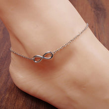 Load image into Gallery viewer, Women Forever Infinity Charm Anklet 8 Chain Ankle Bracelets On Leg Sexy Barefoot Sandal Beach Silver Gold Foot Jewelry For Girls