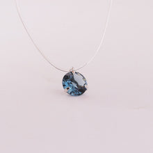 Load image into Gallery viewer, New 1piece 3claws CZ Collar Choker Necklace Invisible Transparent Fishing Line Crystal Silver Pendant Necklace for Women