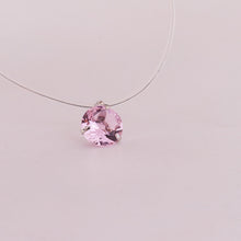 Load image into Gallery viewer, New 1piece 3claws CZ Collar Choker Necklace Invisible Transparent Fishing Line Crystal Silver Pendant Necklace for Women