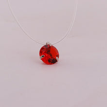 Load image into Gallery viewer, New 1piece 3claws CZ Collar Choker Necklace Invisible Transparent Fishing Line Crystal Silver Pendant Necklace for Women
