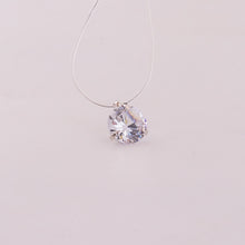 Load image into Gallery viewer, New 1piece 3claws CZ Collar Choker Necklace Invisible Transparent Fishing Line Crystal Silver Pendant Necklace for Women
