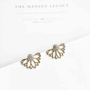 Crystal Flower drop Earrings