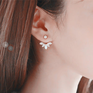 Crystal Flower drop Earrings