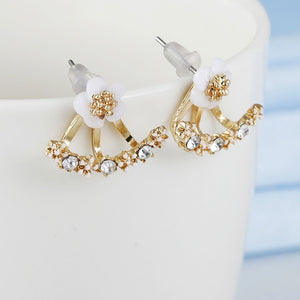 Crystal Flower drop Earrings