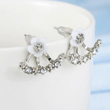 Load image into Gallery viewer, Crystal Flower drop Earrings