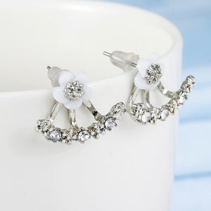 Crystal Flower drop Earrings