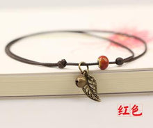 Load image into Gallery viewer, Simple Ceramic Anklets female  original hand-woven fashion anklets leaf ceramic jewelry jewlries wholesale #1023