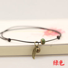 Load image into Gallery viewer, Simple Ceramic Anklets female  original hand-woven fashion anklets leaf ceramic jewelry jewlries wholesale #1023