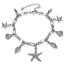 Load image into Gallery viewer, Bls-miracle Boho Wave Turtle Pendant Anklets For Women Fashion Shell Ankle Bracelets On The Leg Bohemian Foot Jewelry AX-10