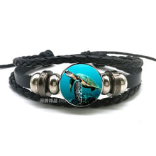 Load image into Gallery viewer, Sea Turtle Bracelet Sea Turtle Octopus Dolphin Starfish Glass Beads Button Bracelet Anklet Punk Style Men Women Fashion