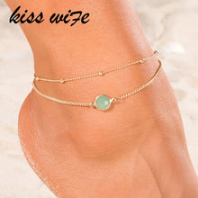 Load image into Gallery viewer, KISSWIFE 2018 Boho Opal Female Anklets Barefoot Crochet Sandals Foot Jewelry Leg New Anklets On Foot Ankle Bracelets For Women