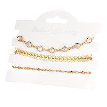Load image into Gallery viewer, Miss JQ 3pcs/set New Fashion Infinite Anklet Foot Chain For Woman Summer Ankle Bracelet Charm 2 Color Anklets Foot Beach Jewelry