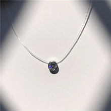 Load image into Gallery viewer, SUMENG Female Transparent Fishing Line Necklace Silver Invisible Chain Necklace Women Rhinestone Choker Necklace Collier Femme