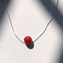Load image into Gallery viewer, SUMENG Female Transparent Fishing Line Necklace Silver Invisible Chain Necklace Women Rhinestone Choker Necklace Collier Femme