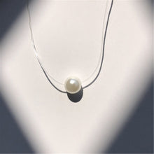 Load image into Gallery viewer, SUMENG Female Transparent Fishing Line Necklace Silver Invisible Chain Necklace Women Rhinestone Choker Necklace Collier Femme