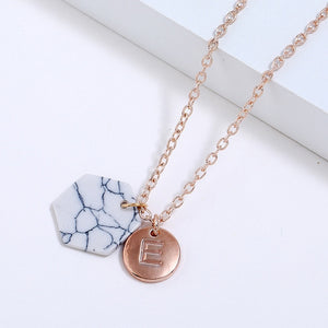 New Fashion Round Initial Two Pendant Initial Letter Necklace Personality Necklace Name Jewelry Friends Gift pulseira feminina