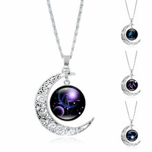 Load image into Gallery viewer, XUSHUI XJ 12 Constellation Glass Cabochon Pendant Necklace