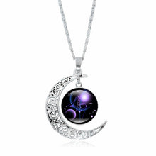 Load image into Gallery viewer, XUSHUI XJ 12 Constellation Glass Cabochon Pendant Necklace