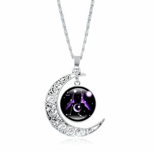 XUSHUI XJ 12 Constellation Glass Cabochon Pendant Necklace