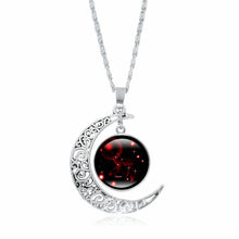 Load image into Gallery viewer, XUSHUI XJ 12 Constellation Glass Cabochon Pendant Necklace