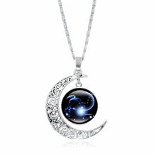 Load image into Gallery viewer, XUSHUI XJ 12 Constellation Glass Cabochon Pendant Necklace