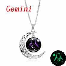 Load image into Gallery viewer, XUSHUI XJ 12 Constellation Glass Cabochon Pendant Necklace