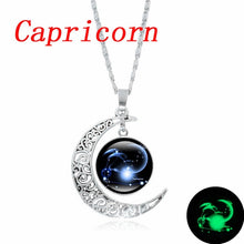 Load image into Gallery viewer, XUSHUI XJ 12 Constellation Glass Cabochon Pendant Necklace