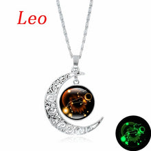 Load image into Gallery viewer, XUSHUI XJ 12 Constellation Glass Cabochon Pendant Necklace