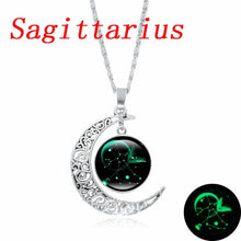 Load image into Gallery viewer, XUSHUI XJ 12 Constellation Glass Cabochon Pendant Necklace