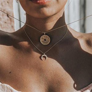 KISSWIFE Bohemian Fashion Women Necklaces&Pendants 3 Multi Layer Necklace Tassel Charm Bar Statement Necklace For Women Sweater