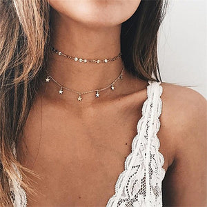 KISSWIFE Bohemian Fashion Women Necklaces&Pendants 3 Multi Layer Necklace Tassel Charm Bar Statement Necklace For Women Sweater