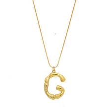Load image into Gallery viewer, Initial Letters Necklace Women Gold Color Chain 2018 Fashion Long Necklaces Big Pendant Boho Statement Necklace Collier Femme
