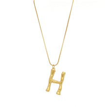 Load image into Gallery viewer, Initial Letters Necklace Women Gold Color Chain 2018 Fashion Long Necklaces Big Pendant Boho Statement Necklace Collier Femme