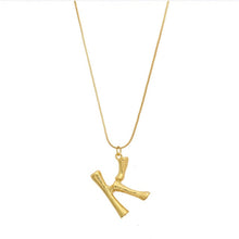 Load image into Gallery viewer, Initial Letters Necklace Women Gold Color Chain 2018 Fashion Long Necklaces Big Pendant Boho Statement Necklace Collier Femme