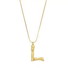 Load image into Gallery viewer, Initial Letters Necklace Women Gold Color Chain 2018 Fashion Long Necklaces Big Pendant Boho Statement Necklace Collier Femme