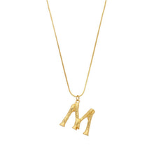 Load image into Gallery viewer, Initial Letters Necklace Women Gold Color Chain 2018 Fashion Long Necklaces Big Pendant Boho Statement Necklace Collier Femme