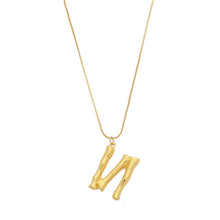 Load image into Gallery viewer, Initial Letters Necklace Women Gold Color Chain 2018 Fashion Long Necklaces Big Pendant Boho Statement Necklace Collier Femme